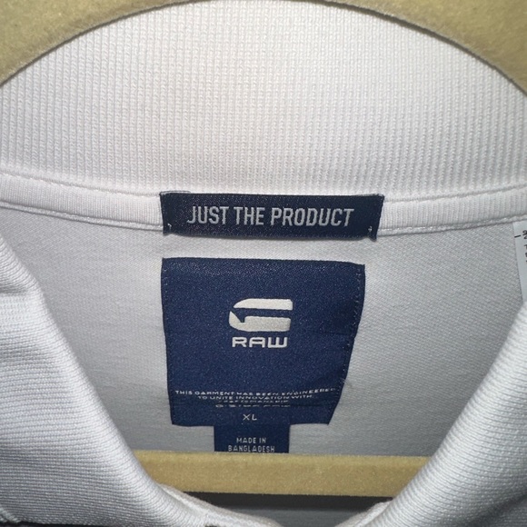 Raw G-Star / Men’s XL / White Polo / Short Sleeve / BRAND NEW - Picture 2 of 5